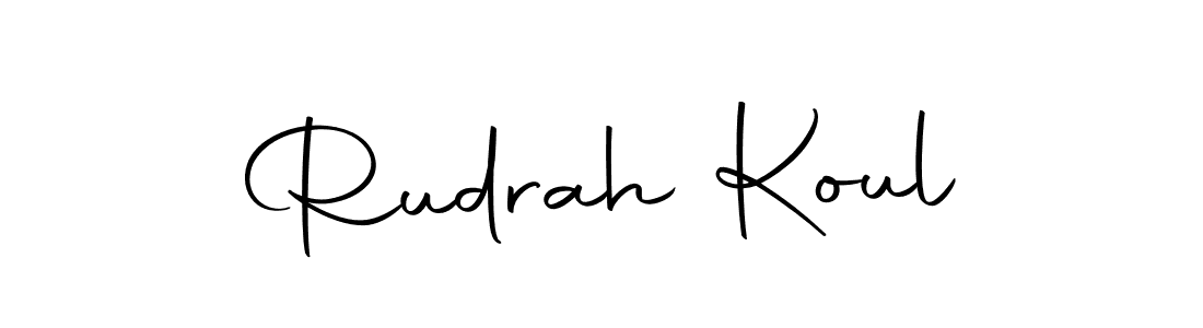 Make a short Rudrah Koul signature style. Manage your documents anywhere anytime using Autography-DOLnW. Create and add eSignatures, submit forms, share and send files easily. Rudrah Koul signature style 10 images and pictures png