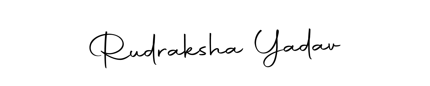 How to make Rudraksha Yadav name signature. Use Autography-DOLnW style for creating short signs online. This is the latest handwritten sign. Rudraksha Yadav signature style 10 images and pictures png