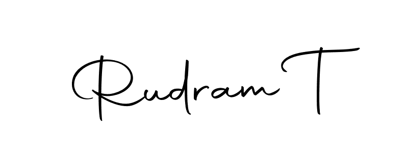 Design your own signature with our free online signature maker. With this signature software, you can create a handwritten (Autography-DOLnW) signature for name Rudram T. Rudram T signature style 10 images and pictures png