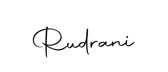 Make a beautiful signature design for name Rudrani. With this signature (Autography-DOLnW) style, you can create a handwritten signature for free. Rudrani signature style 10 images and pictures png