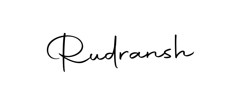 The best way (Autography-DOLnW) to make a short signature is to pick only two or three words in your name. The name Rudransh include a total of six letters. For converting this name. Rudransh signature style 10 images and pictures png