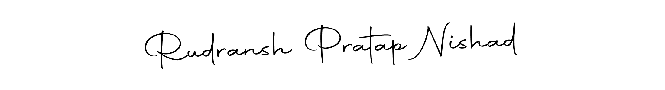 The best way (Autography-DOLnW) to make a short signature is to pick only two or three words in your name. The name Rudransh Pratap Nishad include a total of six letters. For converting this name. Rudransh Pratap Nishad signature style 10 images and pictures png