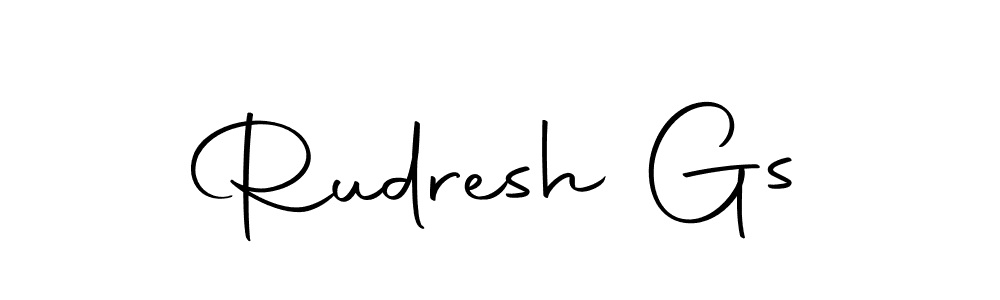 Also we have Rudresh Gs name is the best signature style. Create professional handwritten signature collection using Autography-DOLnW autograph style. Rudresh Gs signature style 10 images and pictures png