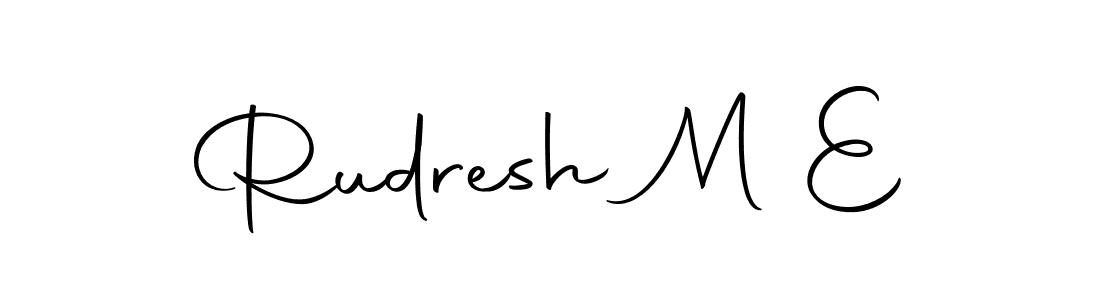 Rudresh M E stylish signature style. Best Handwritten Sign (Autography-DOLnW) for my name. Handwritten Signature Collection Ideas for my name Rudresh M E. Rudresh M E signature style 10 images and pictures png