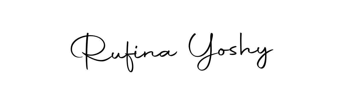 You should practise on your own different ways (Autography-DOLnW) to write your name (Rufina Yoshy) in signature. don't let someone else do it for you. Rufina Yoshy signature style 10 images and pictures png