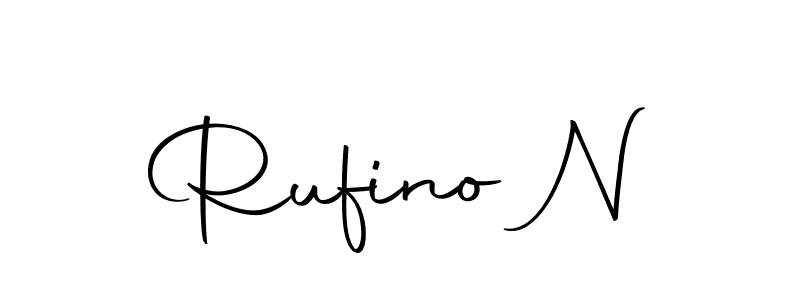 Use a signature maker to create a handwritten signature online. With this signature software, you can design (Autography-DOLnW) your own signature for name Rufino N. Rufino N signature style 10 images and pictures png