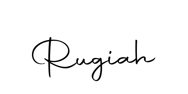 How to make Rugiah name signature. Use Autography-DOLnW style for creating short signs online. This is the latest handwritten sign. Rugiah signature style 10 images and pictures png