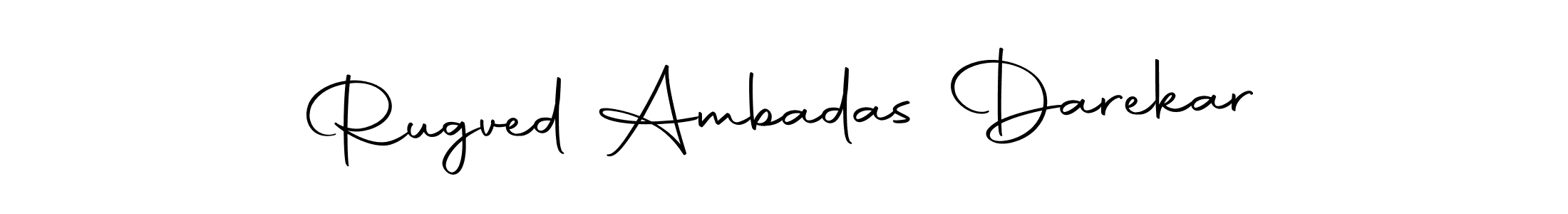 Create a beautiful signature design for name Rugved Ambadas Darekar. With this signature (Autography-DOLnW) fonts, you can make a handwritten signature for free. Rugved Ambadas Darekar signature style 10 images and pictures png