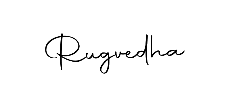 Use a signature maker to create a handwritten signature online. With this signature software, you can design (Autography-DOLnW) your own signature for name Rugvedha. Rugvedha signature style 10 images and pictures png
