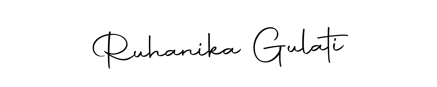 Make a beautiful signature design for name Ruhanika Gulati. With this signature (Autography-DOLnW) style, you can create a handwritten signature for free. Ruhanika Gulati signature style 10 images and pictures png