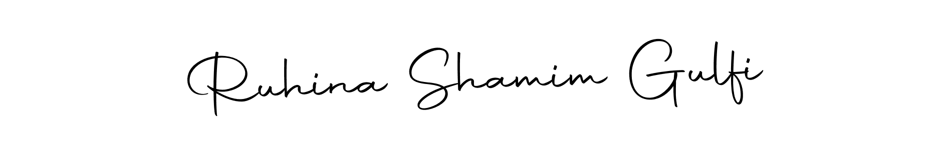 Create a beautiful signature design for name Ruhina Shamim Gulfi. With this signature (Autography-DOLnW) fonts, you can make a handwritten signature for free. Ruhina Shamim Gulfi signature style 10 images and pictures png
