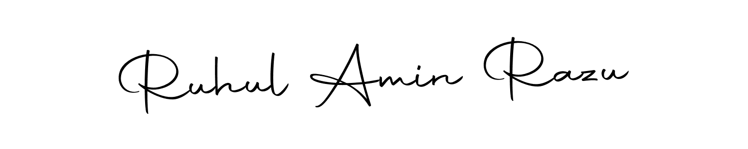 Autography-DOLnW is a professional signature style that is perfect for those who want to add a touch of class to their signature. It is also a great choice for those who want to make their signature more unique. Get Ruhul Amin Razu name to fancy signature for free. Ruhul Amin Razu signature style 10 images and pictures png