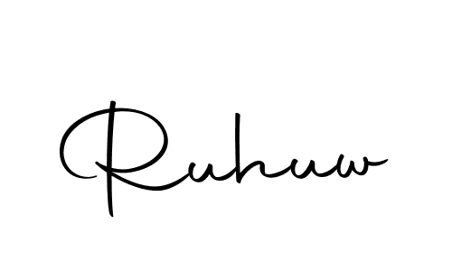 Create a beautiful signature design for name Ruhuw. With this signature (Autography-DOLnW) fonts, you can make a handwritten signature for free. Ruhuw signature style 10 images and pictures png