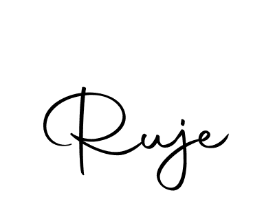 if you are searching for the best signature style for your name Ruje. so please give up your signature search. here we have designed multiple signature styles  using Autography-DOLnW. Ruje signature style 10 images and pictures png