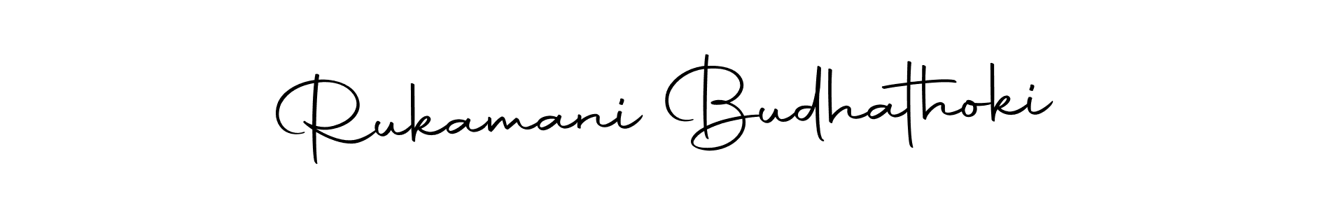 Design your own signature with our free online signature maker. With this signature software, you can create a handwritten (Autography-DOLnW) signature for name Rukamani Budhathoki. Rukamani Budhathoki signature style 10 images and pictures png