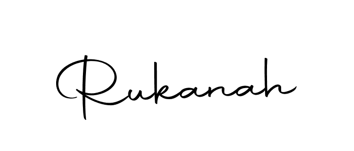 Create a beautiful signature design for name Rukanah. With this signature (Autography-DOLnW) fonts, you can make a handwritten signature for free. Rukanah signature style 10 images and pictures png