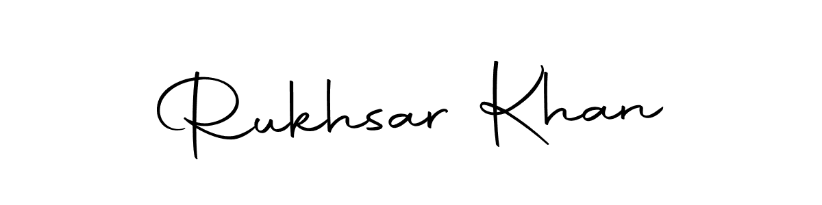 Design your own signature with our free online signature maker. With this signature software, you can create a handwritten (Autography-DOLnW) signature for name Rukhsar Khan. Rukhsar Khan signature style 10 images and pictures png
