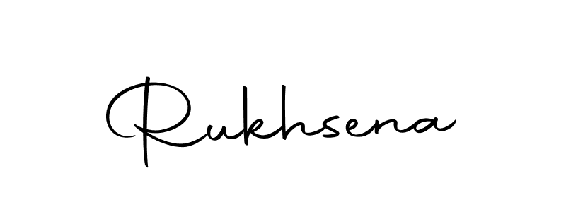 You can use this online signature creator to create a handwritten signature for the name Rukhsena. This is the best online autograph maker. Rukhsena signature style 10 images and pictures png