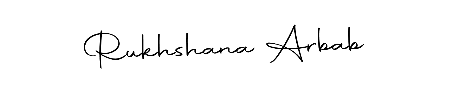 Here are the top 10 professional signature styles for the name Rukhshana Arbab. These are the best autograph styles you can use for your name. Rukhshana Arbab signature style 10 images and pictures png