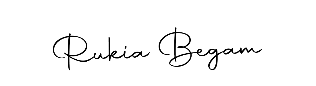 Use a signature maker to create a handwritten signature online. With this signature software, you can design (Autography-DOLnW) your own signature for name Rukia Begam. Rukia Begam signature style 10 images and pictures png