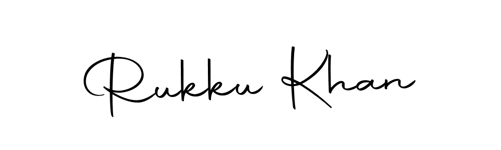How to make Rukku Khan name signature. Use Autography-DOLnW style for creating short signs online. This is the latest handwritten sign. Rukku Khan signature style 10 images and pictures png
