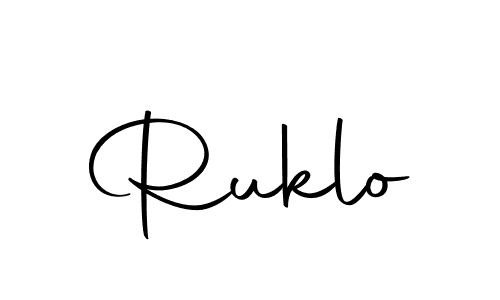 How to make Ruklo signature? Autography-DOLnW is a professional autograph style. Create handwritten signature for Ruklo name. Ruklo signature style 10 images and pictures png