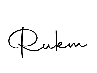 Create a beautiful signature design for name Rukm. With this signature (Autography-DOLnW) fonts, you can make a handwritten signature for free. Rukm signature style 10 images and pictures png