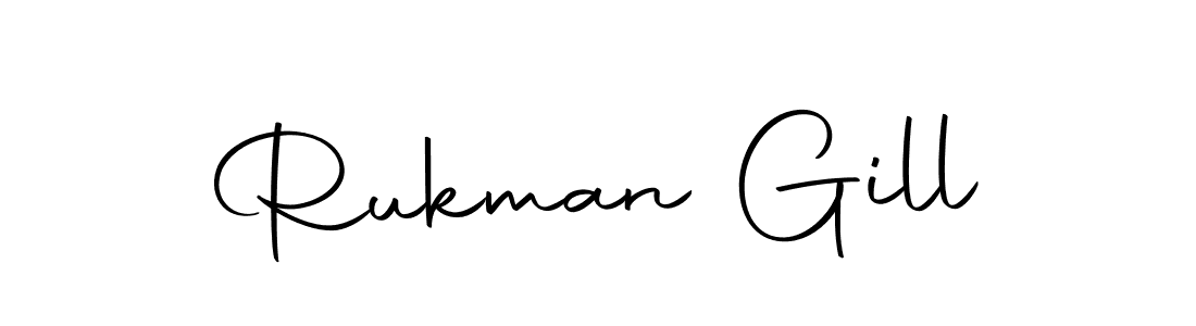 Design your own signature with our free online signature maker. With this signature software, you can create a handwritten (Autography-DOLnW) signature for name Rukman Gill. Rukman Gill signature style 10 images and pictures png