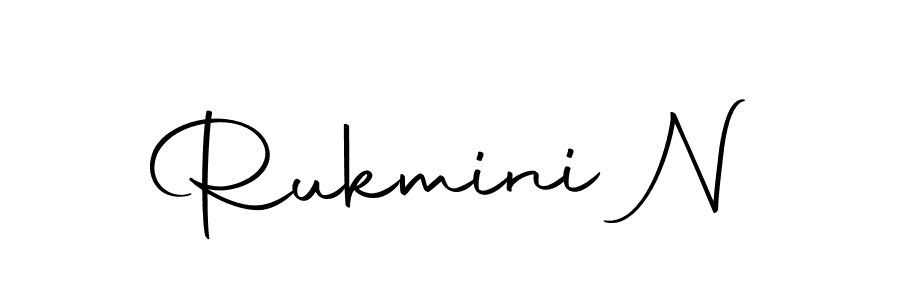 Create a beautiful signature design for name Rukmini N. With this signature (Autography-DOLnW) fonts, you can make a handwritten signature for free. Rukmini N signature style 10 images and pictures png