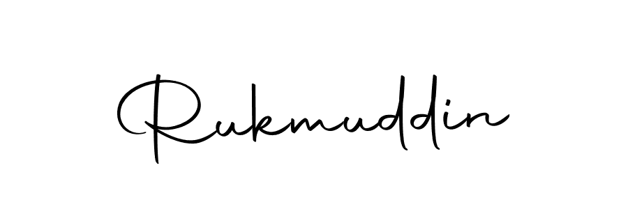 Make a beautiful signature design for name Rukmuddin. With this signature (Autography-DOLnW) style, you can create a handwritten signature for free. Rukmuddin signature style 10 images and pictures png