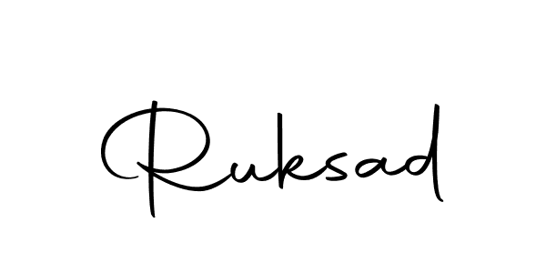 Make a beautiful signature design for name Ruksad. Use this online signature maker to create a handwritten signature for free. Ruksad signature style 10 images and pictures png