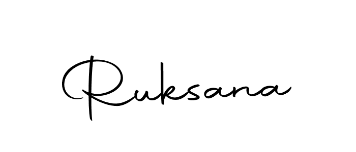 Make a beautiful signature design for name Ruksana. With this signature (Autography-DOLnW) style, you can create a handwritten signature for free. Ruksana signature style 10 images and pictures png