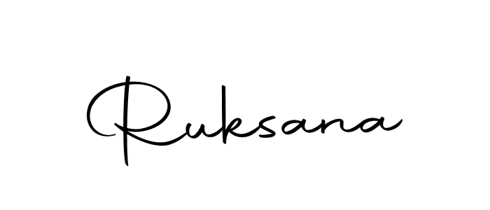 Make a beautiful signature design for name Ruksana. With this signature (Autography-DOLnW) style, you can create a handwritten signature for free. Ruksana signature style 10 images and pictures png