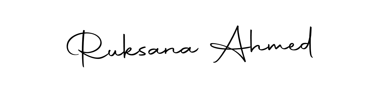 Ruksana Ahmed stylish signature style. Best Handwritten Sign (Autography-DOLnW) for my name. Handwritten Signature Collection Ideas for my name Ruksana Ahmed. Ruksana Ahmed signature style 10 images and pictures png