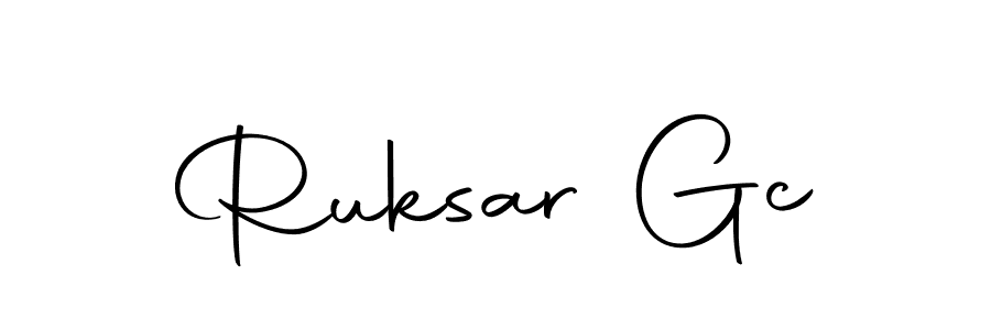 Also we have Ruksar Gc name is the best signature style. Create professional handwritten signature collection using Autography-DOLnW autograph style. Ruksar Gc signature style 10 images and pictures png
