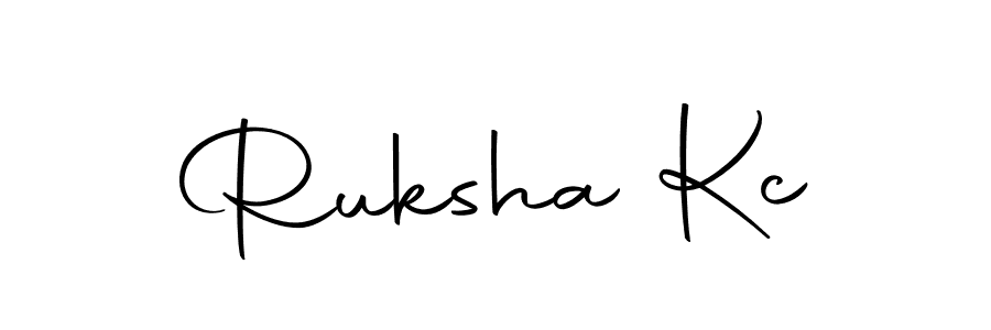 Create a beautiful signature design for name Ruksha Kc. With this signature (Autography-DOLnW) fonts, you can make a handwritten signature for free. Ruksha Kc signature style 10 images and pictures png