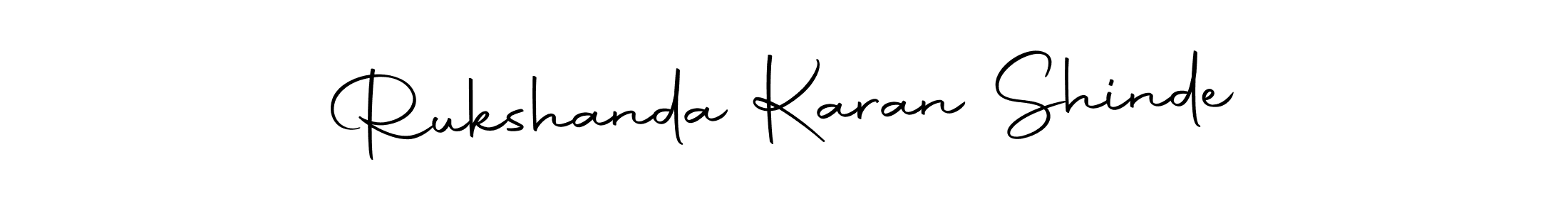 Make a beautiful signature design for name Rukshanda Karan Shinde. Use this online signature maker to create a handwritten signature for free. Rukshanda Karan Shinde signature style 10 images and pictures png