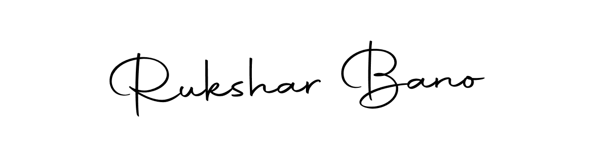 Create a beautiful signature design for name Rukshar Bano. With this signature (Autography-DOLnW) fonts, you can make a handwritten signature for free. Rukshar Bano signature style 10 images and pictures png