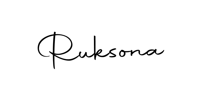 Ruksona stylish signature style. Best Handwritten Sign (Autography-DOLnW) for my name. Handwritten Signature Collection Ideas for my name Ruksona. Ruksona signature style 10 images and pictures png