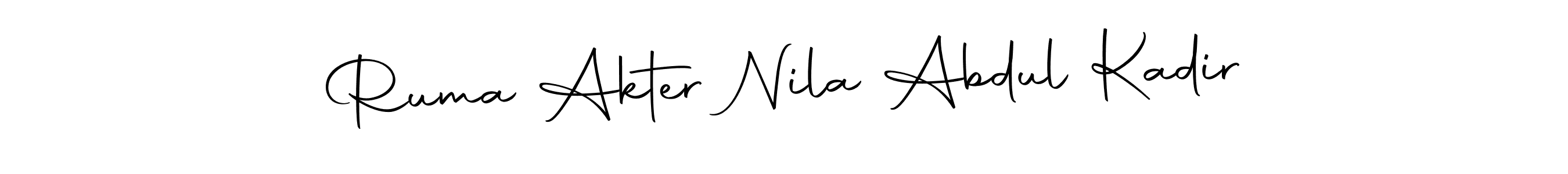 Also we have Ruma Akter Nila Abdul Kadir name is the best signature style. Create professional handwritten signature collection using Autography-DOLnW autograph style. Ruma Akter Nila Abdul Kadir signature style 10 images and pictures png