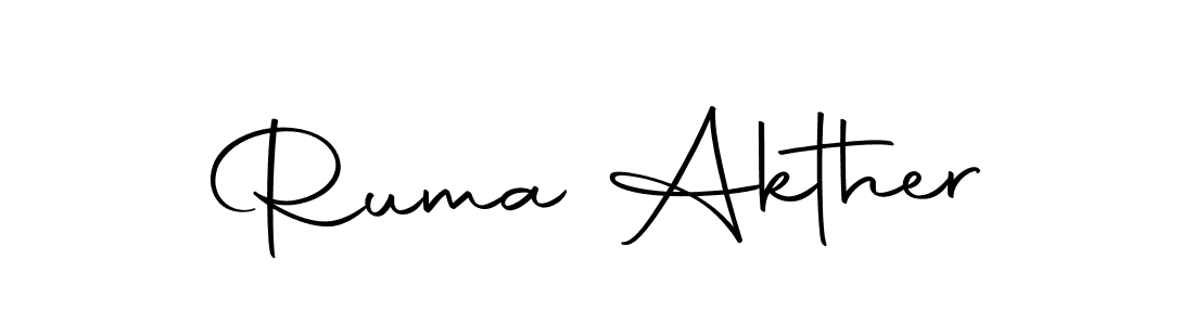 Use a signature maker to create a handwritten signature online. With this signature software, you can design (Autography-DOLnW) your own signature for name Ruma Akther. Ruma Akther signature style 10 images and pictures png