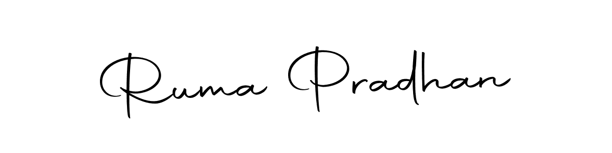 The best way (Autography-DOLnW) to make a short signature is to pick only two or three words in your name. The name Ruma Pradhan include a total of six letters. For converting this name. Ruma Pradhan signature style 10 images and pictures png