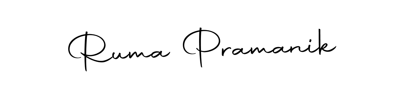 Create a beautiful signature design for name Ruma Pramanik. With this signature (Autography-DOLnW) fonts, you can make a handwritten signature for free. Ruma Pramanik signature style 10 images and pictures png