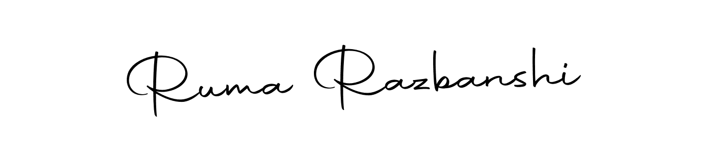 Use a signature maker to create a handwritten signature online. With this signature software, you can design (Autography-DOLnW) your own signature for name Ruma Razbanshi. Ruma Razbanshi signature style 10 images and pictures png