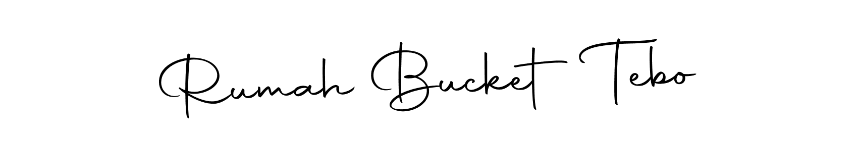 Also we have Rumah Bucket Tebo name is the best signature style. Create professional handwritten signature collection using Autography-DOLnW autograph style. Rumah Bucket Tebo signature style 10 images and pictures png