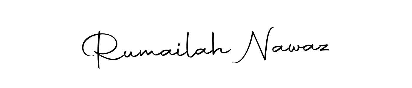 if you are searching for the best signature style for your name Rumailah Nawaz. so please give up your signature search. here we have designed multiple signature styles  using Autography-DOLnW. Rumailah Nawaz signature style 10 images and pictures png
