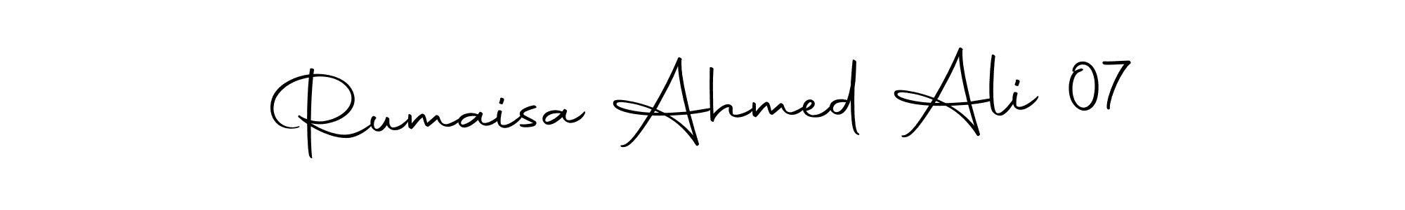 Create a beautiful signature design for name Rumaisa Ahmed Ali 07. With this signature (Autography-DOLnW) fonts, you can make a handwritten signature for free. Rumaisa Ahmed Ali 07 signature style 10 images and pictures png