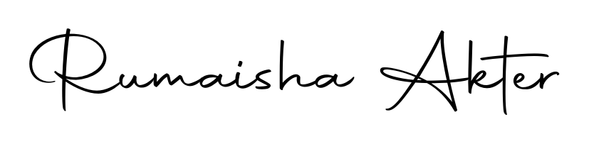 Personalize your online presence with Rumaisha Akter signature rendered in elegant Autography-DOLnW font. Great for website footers and blogs. Rumaisha Akter signature style 10 images and pictures png