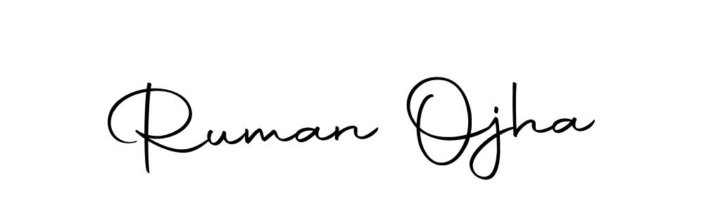 The best way (Autography-DOLnW) to make a short signature is to pick only two or three words in your name. The name Ruman Ojha include a total of six letters. For converting this name. Ruman Ojha signature style 10 images and pictures png