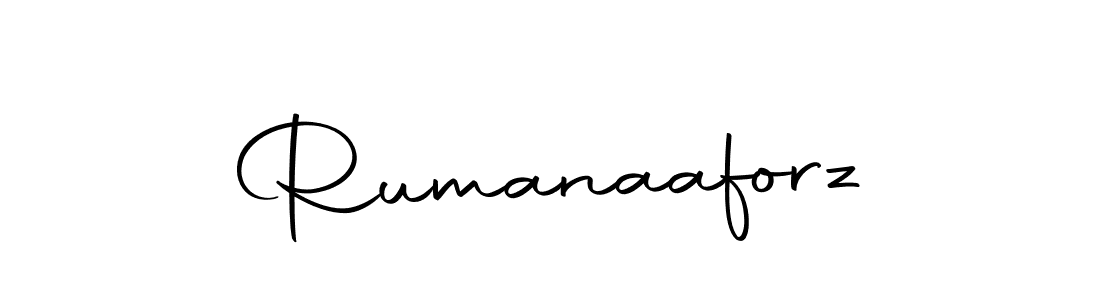 How to make Rumanaaforz name signature. Use Autography-DOLnW style for creating short signs online. This is the latest handwritten sign. Rumanaaforz signature style 10 images and pictures png